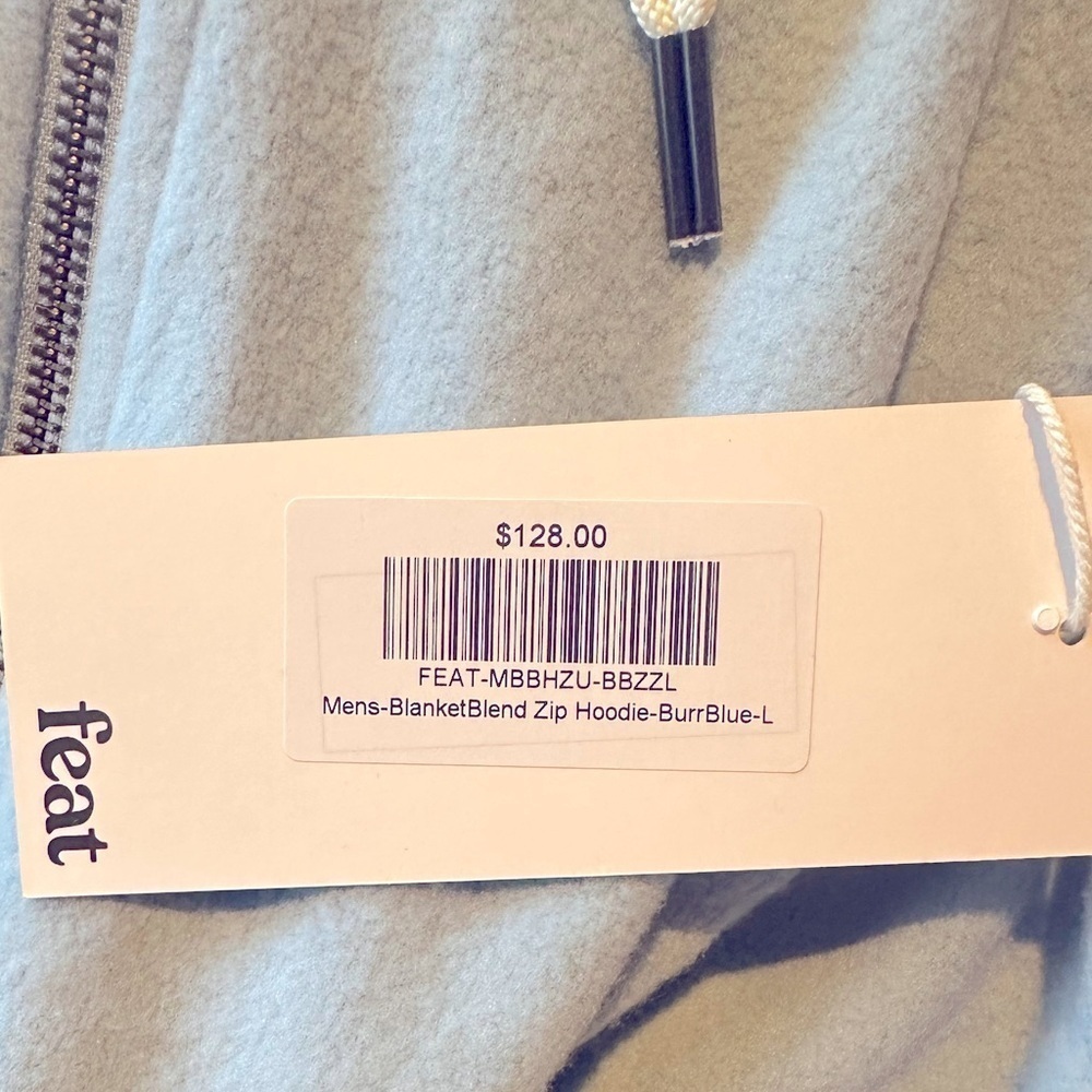 Feat Clothing BlanketBlend Zip Up Hoodie Large MSRP $128 - Picture 3 of 5